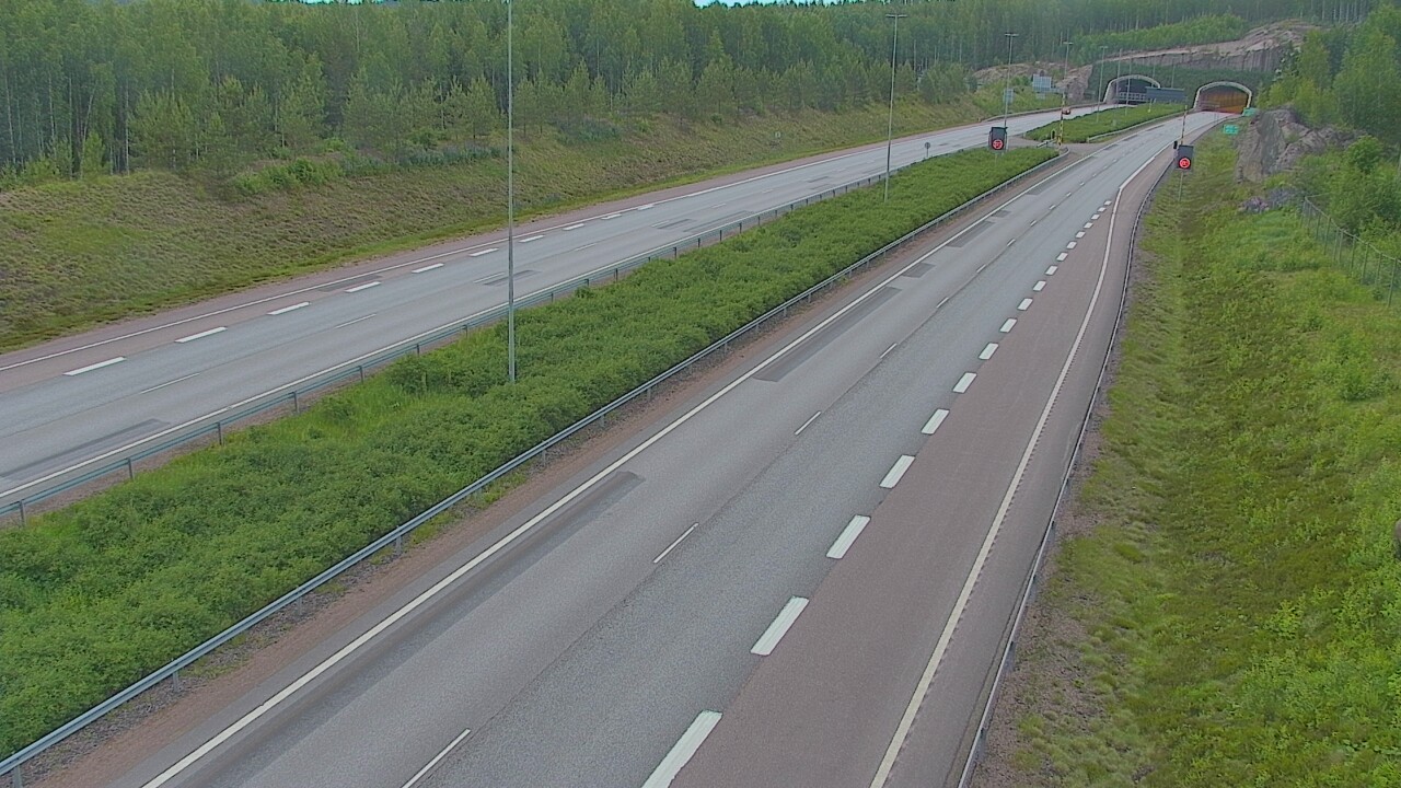 Kelikamerat Kuva Tie 7 Loviisa Markkinamäki, puomi, länsi, Loviisa, Uusimaa