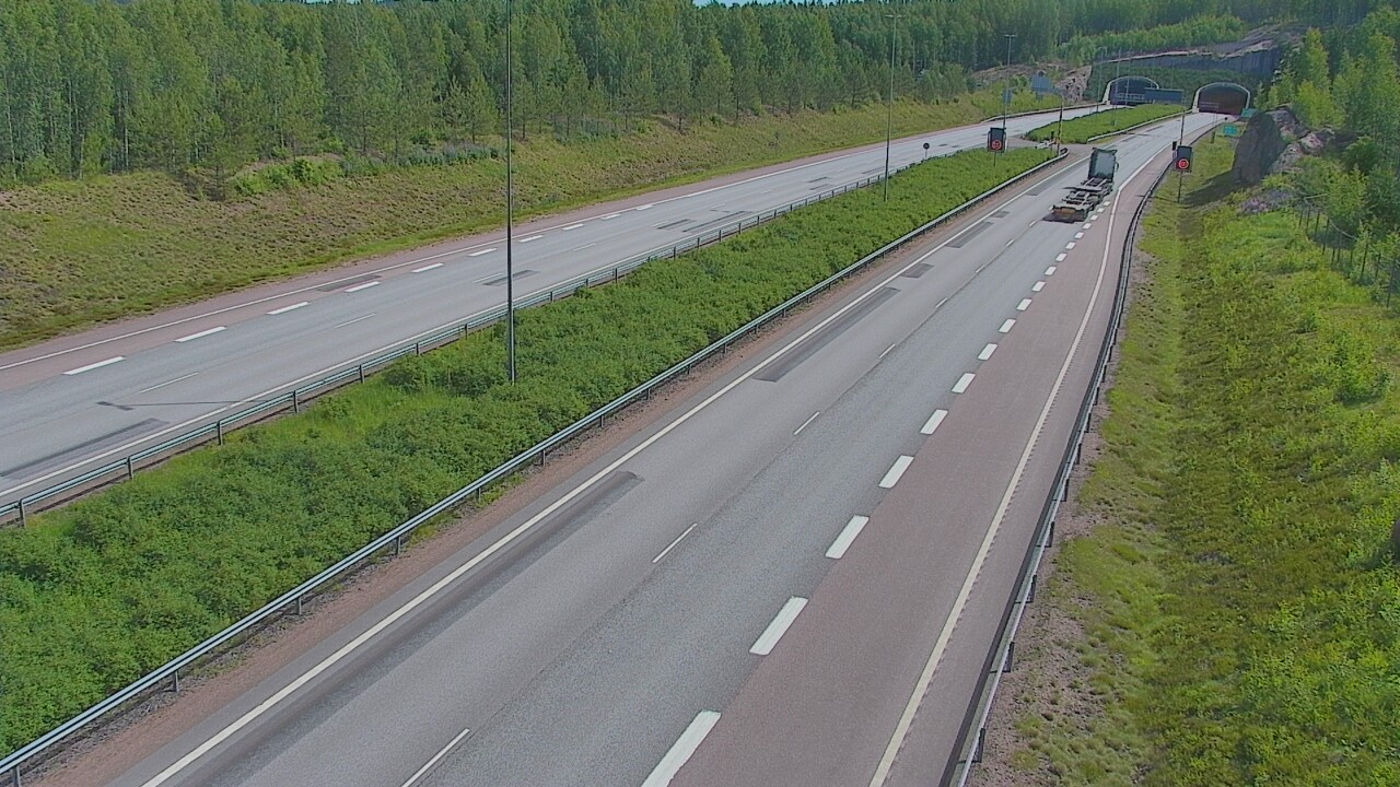Kelikamerat Kuva Tie 7 Loviisa Markkinamäki, puomi, länsi, Loviisa, Uusimaa