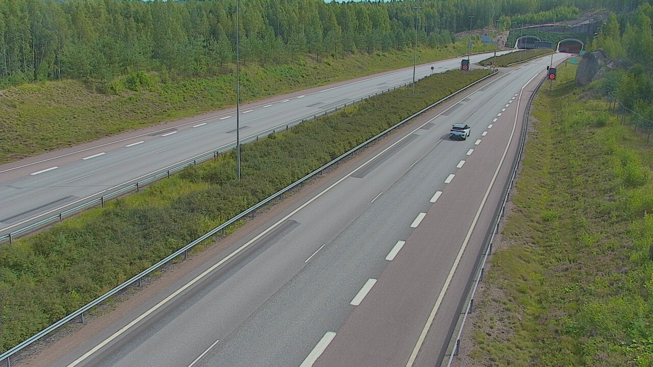 Kelikamerat Kuva Tie 7 Loviisa Markkinamäki, puomi, länsi, Loviisa, Uusimaa