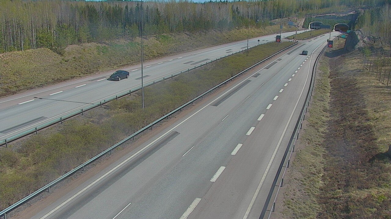 Kelikamerat Kuva Tie 7 Loviisa Markkinamäki, puomi, länsi, Loviisa, Uusimaa