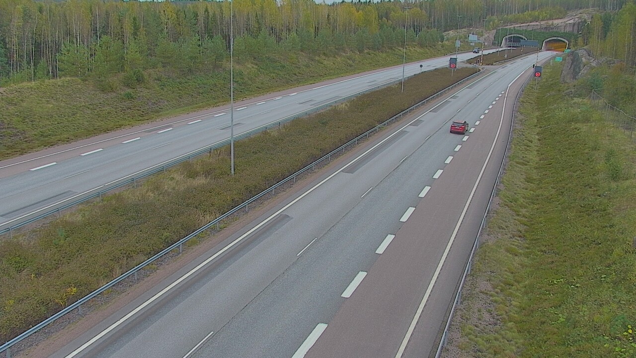 Kelikamerat Kuva Tie 7 Loviisa Markkinamäki, puomi, länsi, Loviisa, Uusimaa