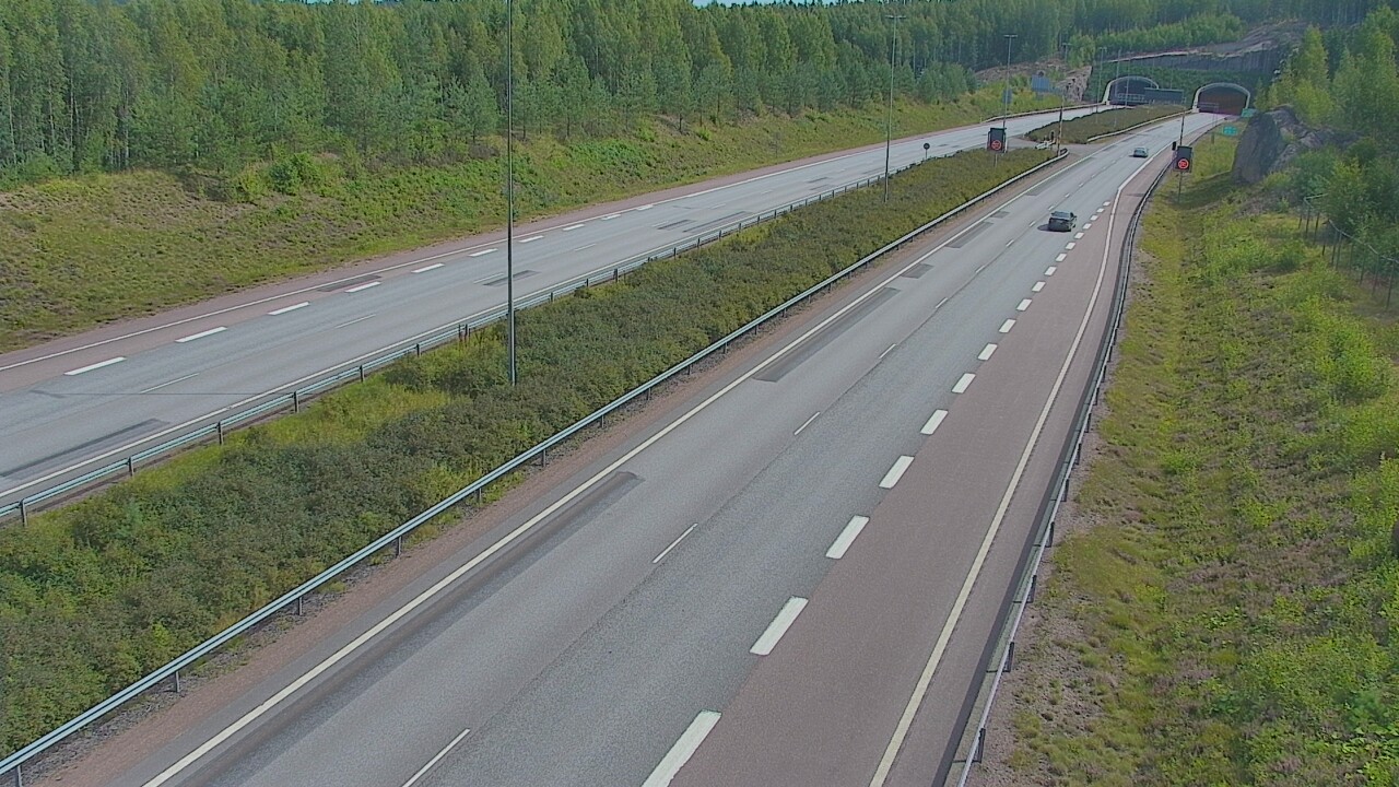 Kelikamerat Kuva Tie 7 Loviisa Markkinamäki, puomi, länsi, Loviisa, Uusimaa