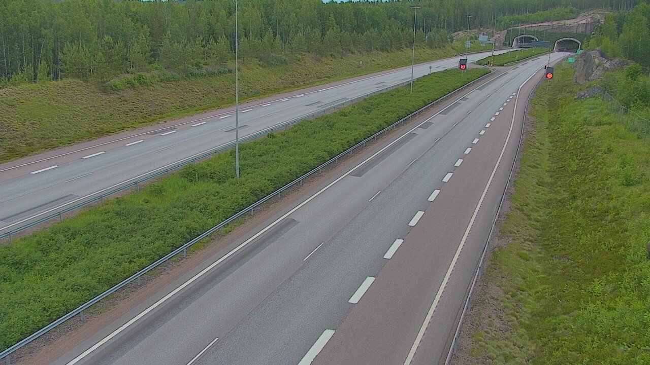 Kelikamerat Kuva Tie 7 Loviisa Markkinamäki, puomi, länsi, Loviisa, Uusimaa