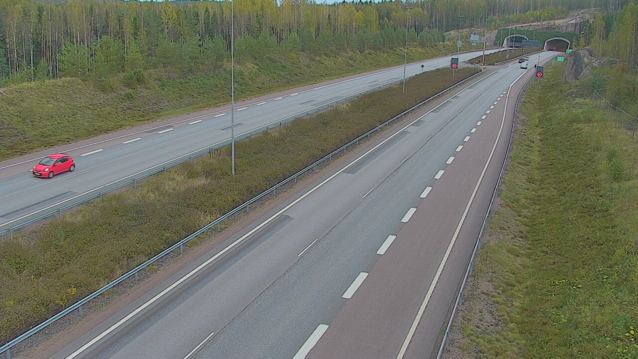 Kelikamerat Kuva Tie 7 Loviisa Markkinamäki, puomi, länsi, Loviisa, Uusimaa