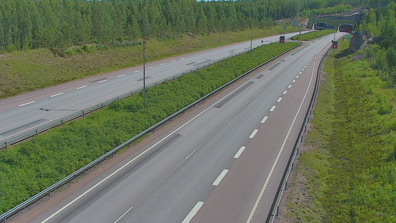 Kelikamerat Kuva Tie 7 Loviisa Markkinamäki, puomi, länsi, Loviisa, Uusimaa