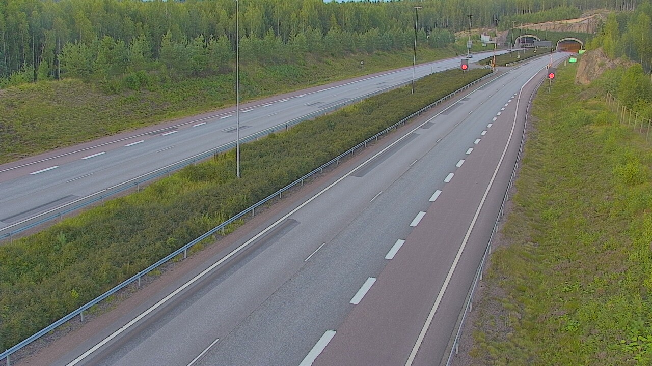 Kelikamerat Kuva Tie 7 Loviisa Markkinamäki, puomi, länsi, Loviisa, Uusimaa