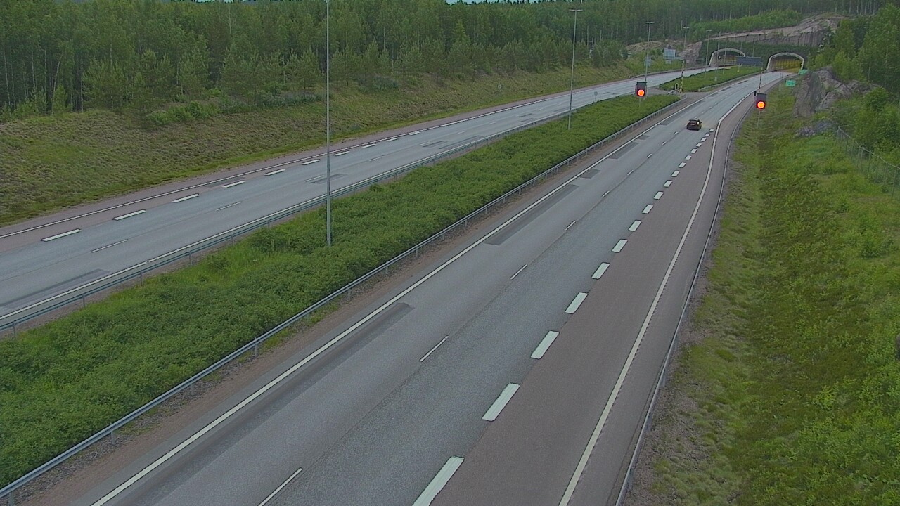 Kelikamerat Kuva Tie 7 Loviisa Markkinamäki, puomi, länsi, Loviisa, Uusimaa