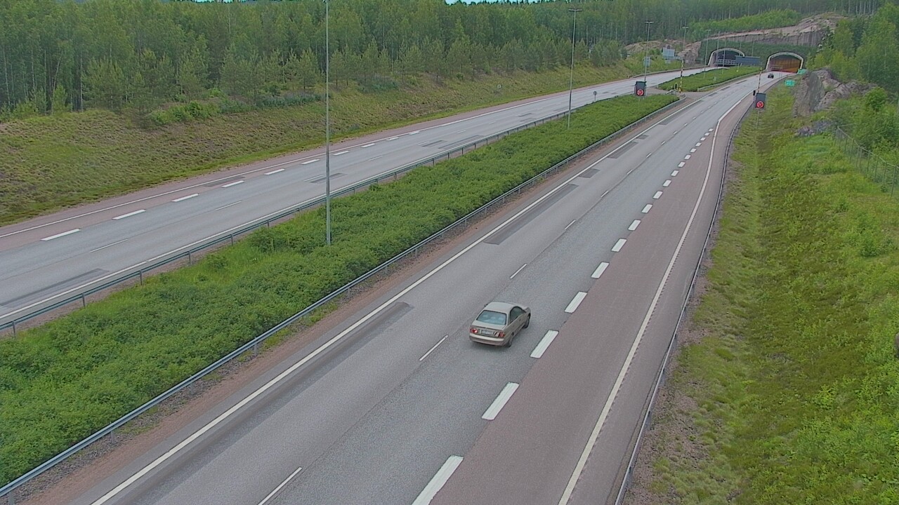 Kelikamerat Kuva Tie 7 Loviisa Markkinamäki, puomi, länsi, Loviisa, Uusimaa