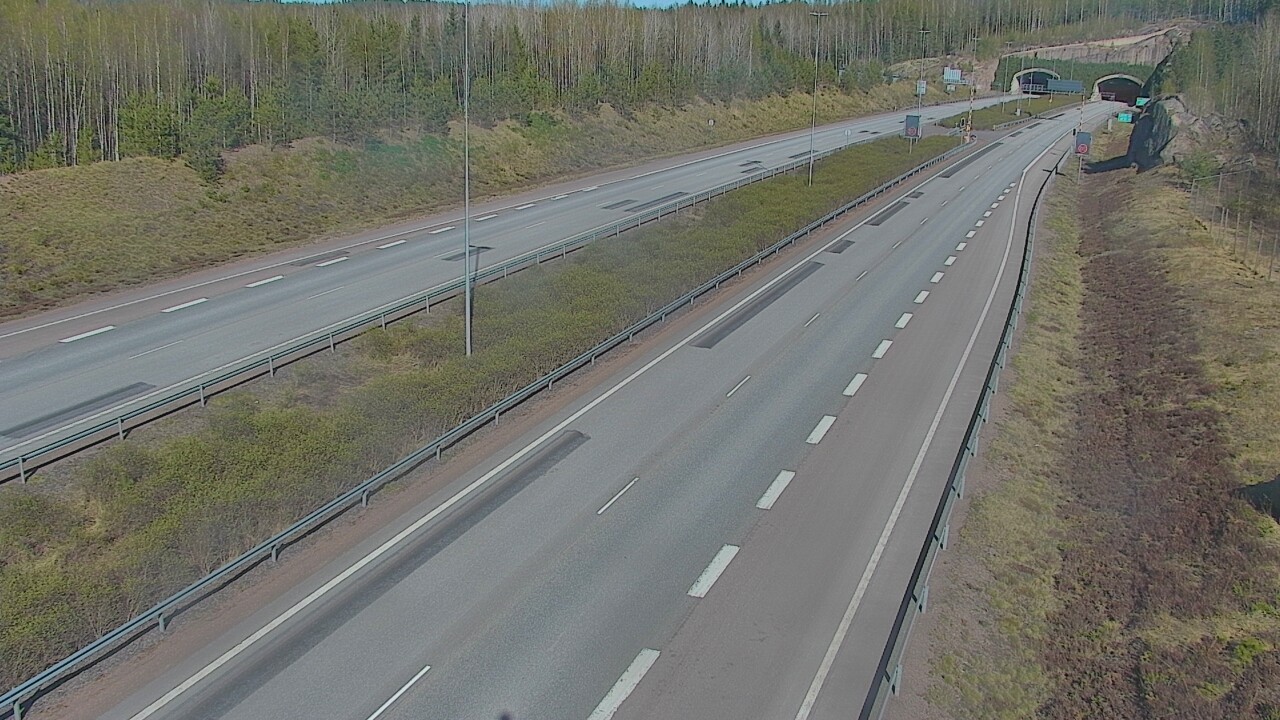 Kelikamerat Kuva Tie 7 Loviisa Markkinamäki, puomi, länsi, Loviisa, Uusimaa