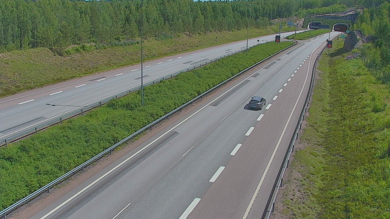 Kelikamerat Kuva Tie 7 Loviisa Markkinamäki, puomi, länsi, Loviisa, Uusimaa