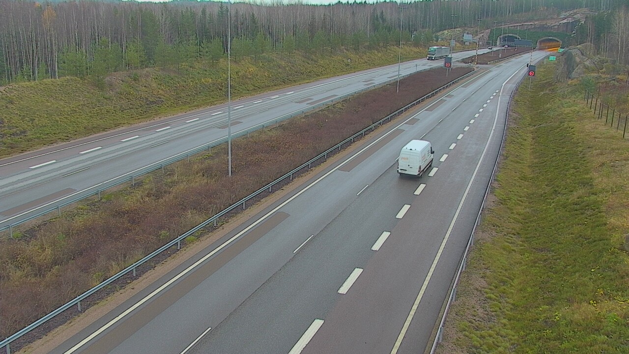 Kelikamerat Kuva Tie 7 Loviisa Markkinamäki, puomi, länsi, Loviisa, Uusimaa