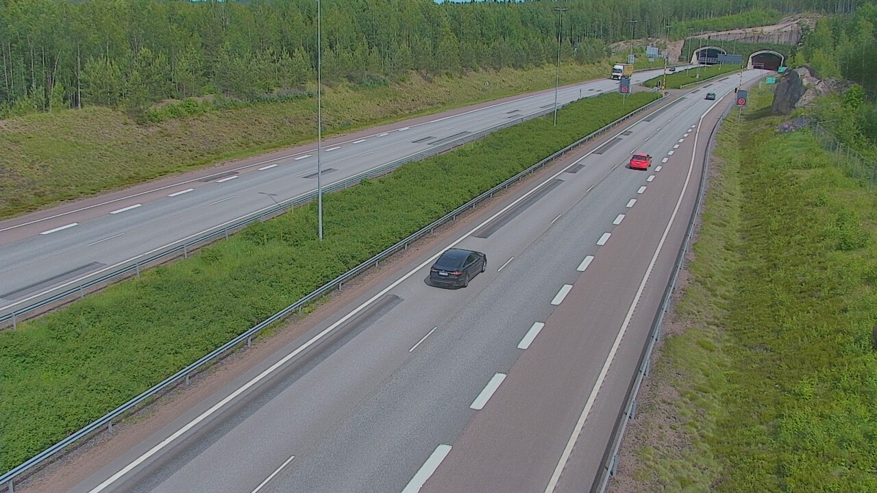 Kelikamerat Kuva Tie 7 Loviisa Markkinamäki, puomi, länsi, Loviisa, Uusimaa