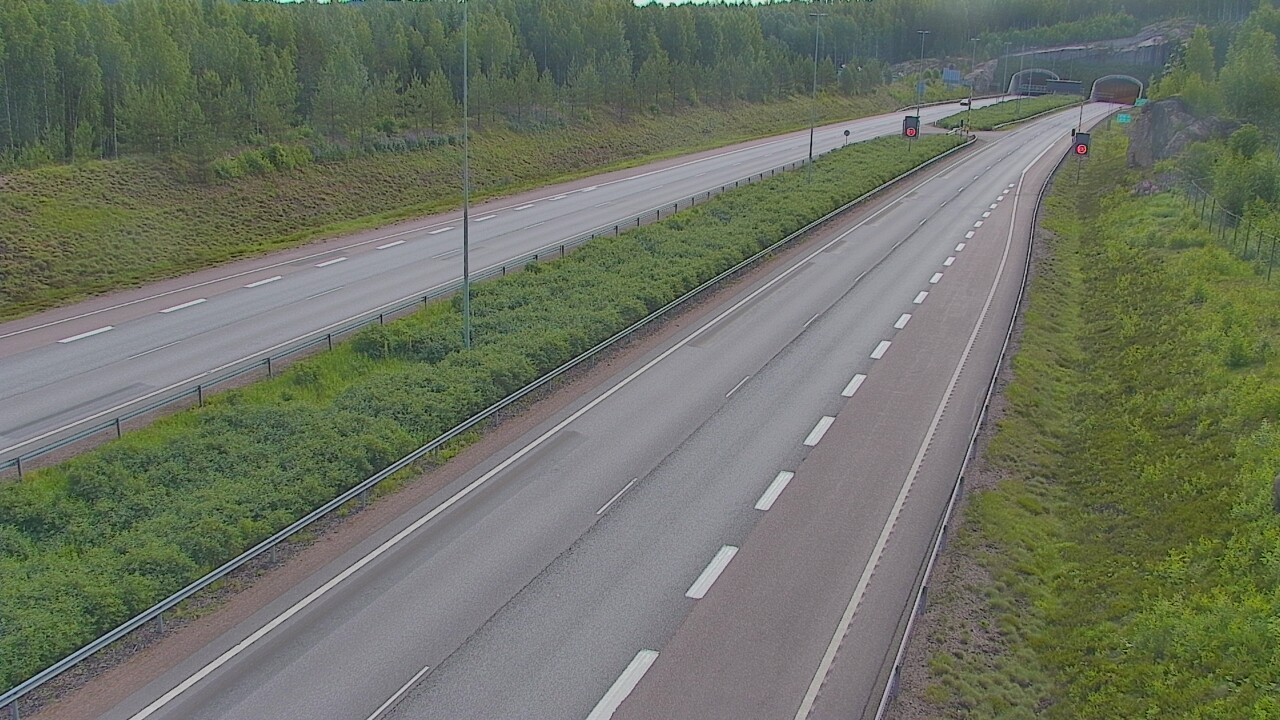 Kelikamerat Kuva Tie 7 Loviisa Markkinamäki, puomi, länsi, Loviisa, Uusimaa