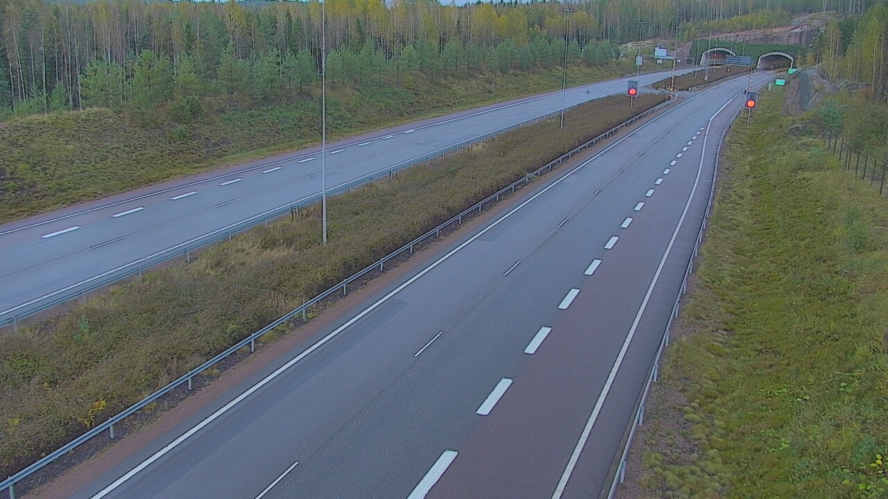 Kelikamerat Kuva Tie 7 Loviisa Markkinamäki, puomi, länsi, Loviisa, Uusimaa