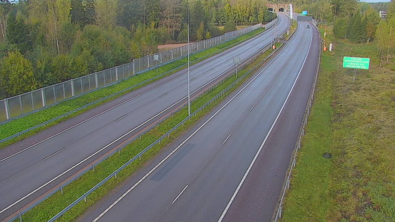 Weather Camera Image Väg 7 Pyttis Marnadsbacken , bom, öst, Pyhtää, Kymenlaakso