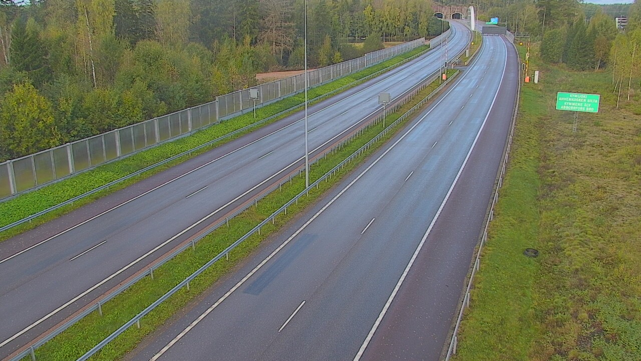 Weather Camera Image Väg 7 Pyttis Marnadsbacken , bom, öst, Pyhtää, Kymenlaakso