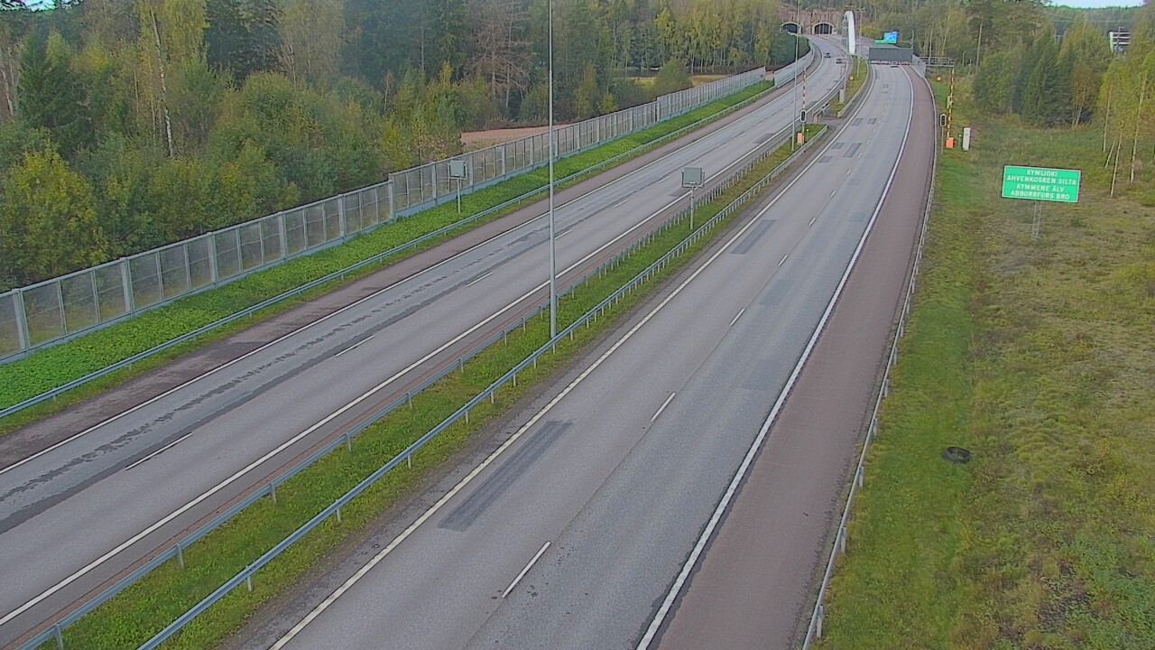 Weather Camera Image Väg 7 Pyttis Marnadsbacken , bom, öst, Pyhtää, Kymenlaakso