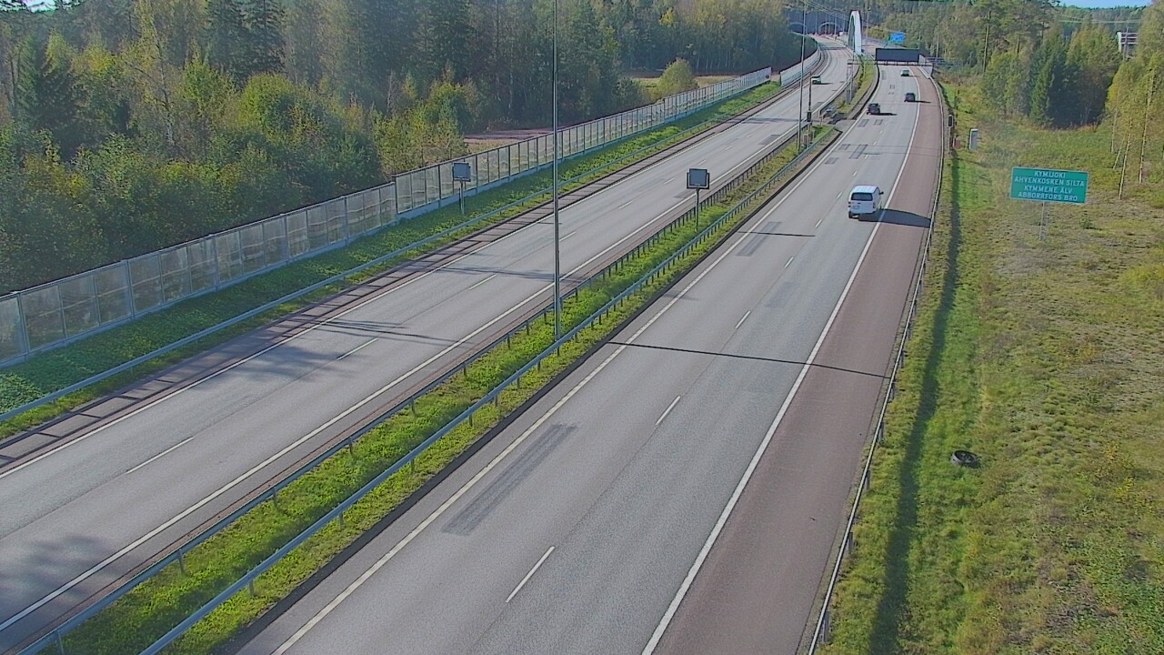 Weather Camera Image Väg 7 Pyttis Marnadsbacken , bom, öst, Pyhtää, Kymenlaakso