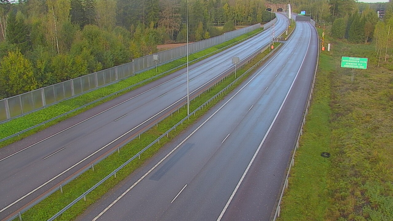 Weather Camera Image Väg 7 Pyttis Marnadsbacken , bom, öst, Pyhtää, Kymenlaakso