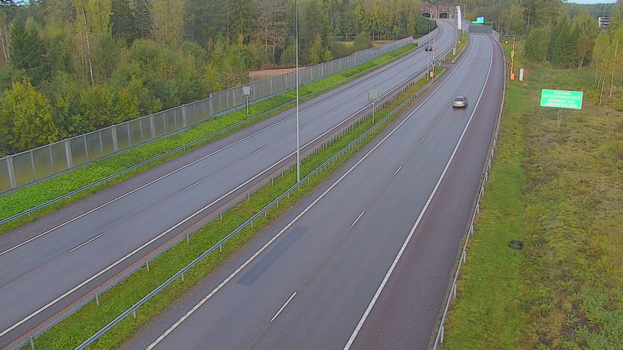 Weather Camera Image Väg 7 Pyttis Marnadsbacken , bom, öst, Pyhtää, Kymenlaakso