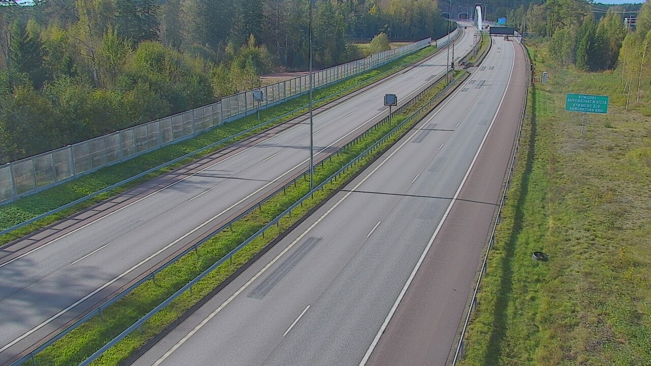 Weather Camera Image Väg 7 Pyttis Marnadsbacken , bom, öst, Pyhtää, Kymenlaakso