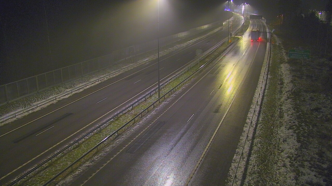 Weather Camera Image Väg 7 Pyttis Marnadsbacken , bom, öst, Pyhtää, Kymenlaakso