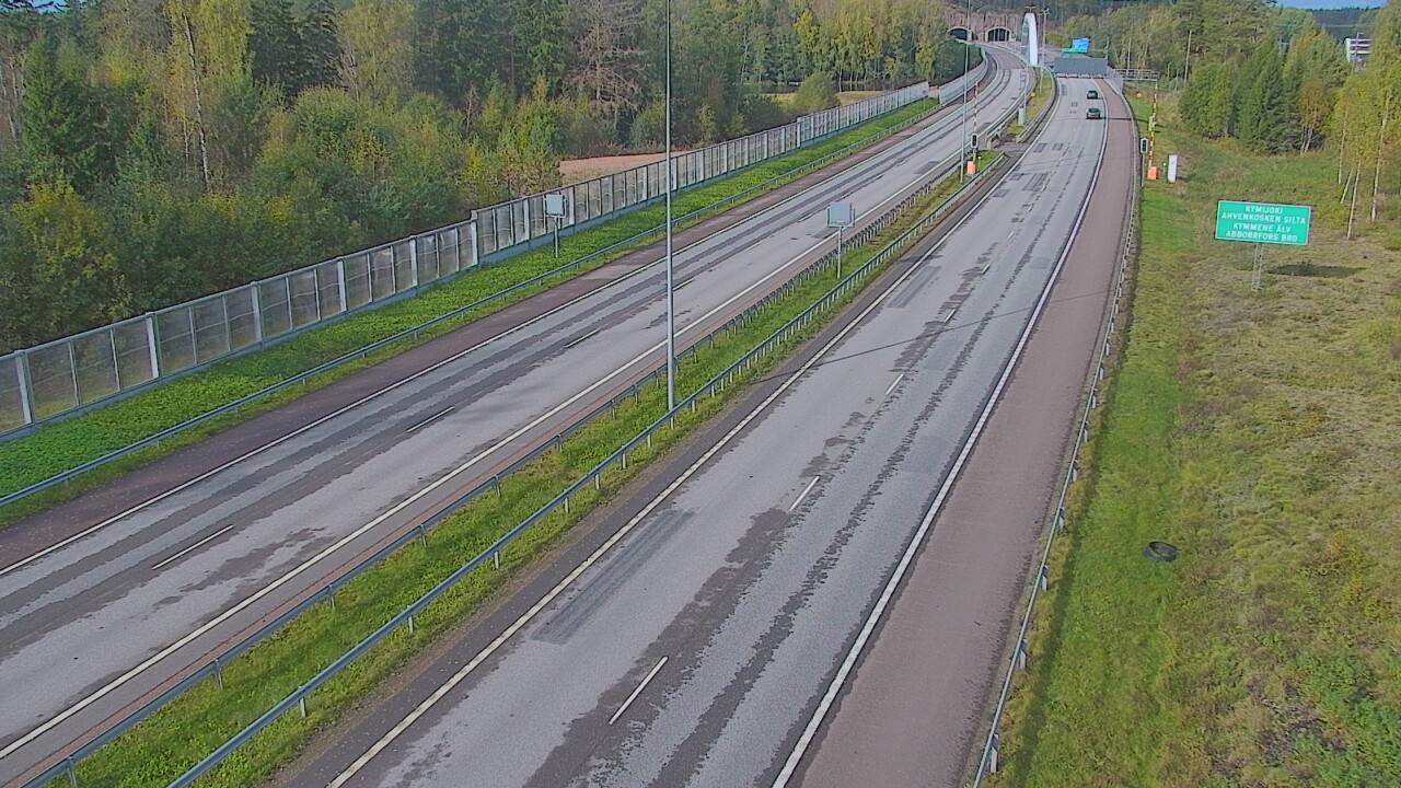 Weather Camera Image Väg 7 Pyttis Marnadsbacken , bom, öst, Pyhtää, Kymenlaakso