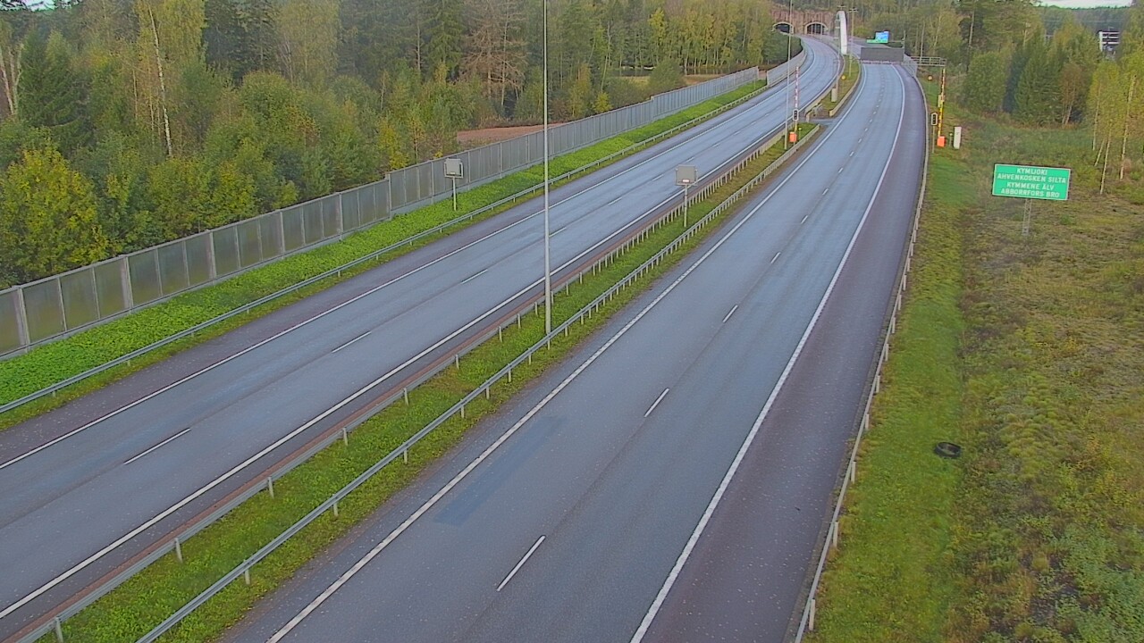 Weather Camera Image Väg 7 Pyttis Marnadsbacken , bom, öst, Pyhtää, Kymenlaakso