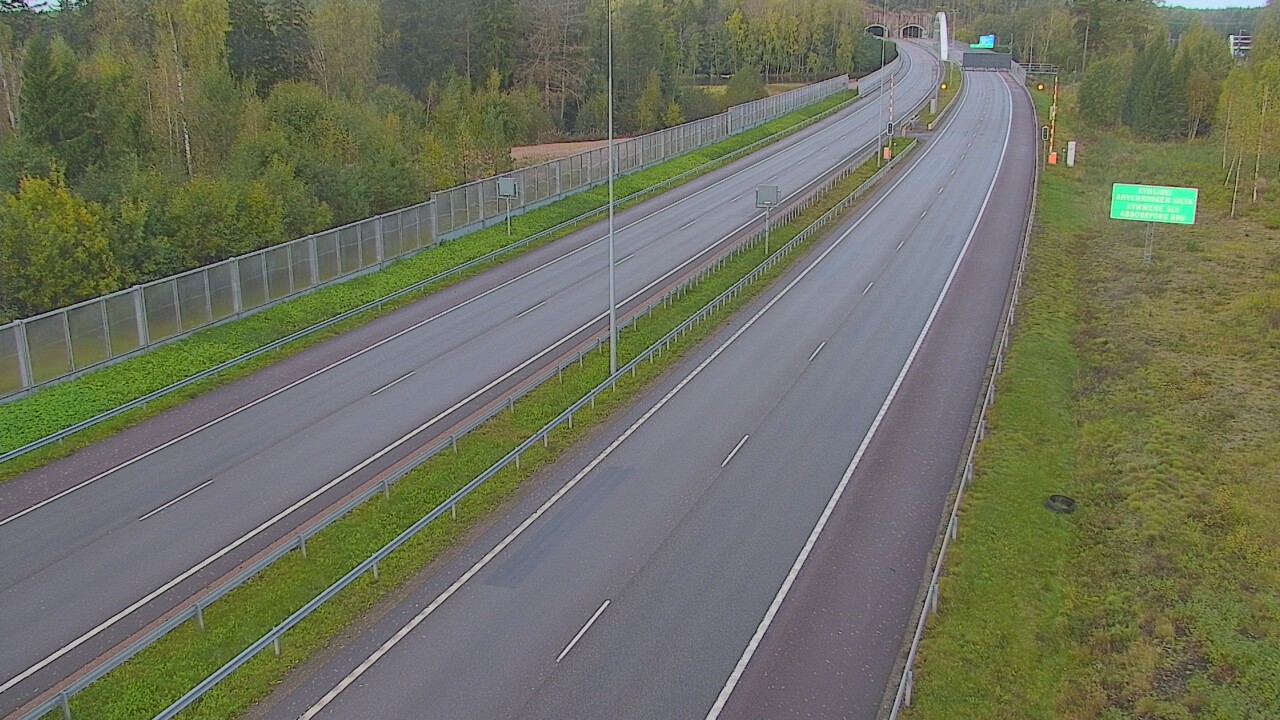 Weather Camera Image Väg 7 Pyttis Marnadsbacken , bom, öst, Pyhtää, Kymenlaakso
