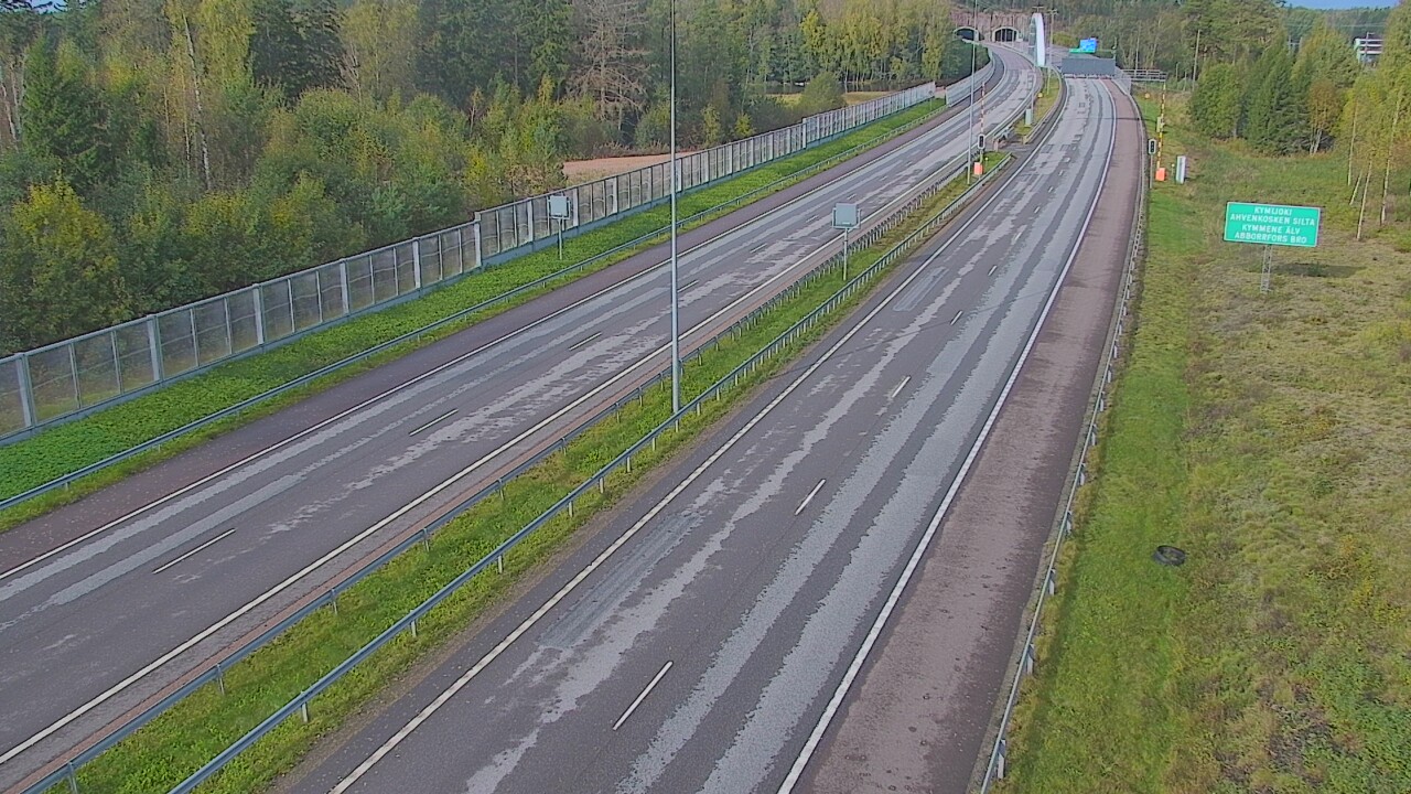 Weather Camera Image Väg 7 Pyttis Marnadsbacken , bom, öst, Pyhtää, Kymenlaakso