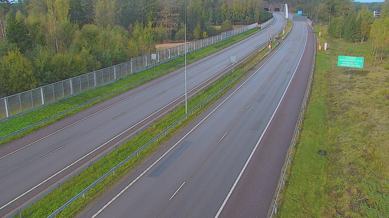 Weather Camera Image Väg 7 Pyttis Marnadsbacken , bom, öst, Pyhtää, Kymenlaakso