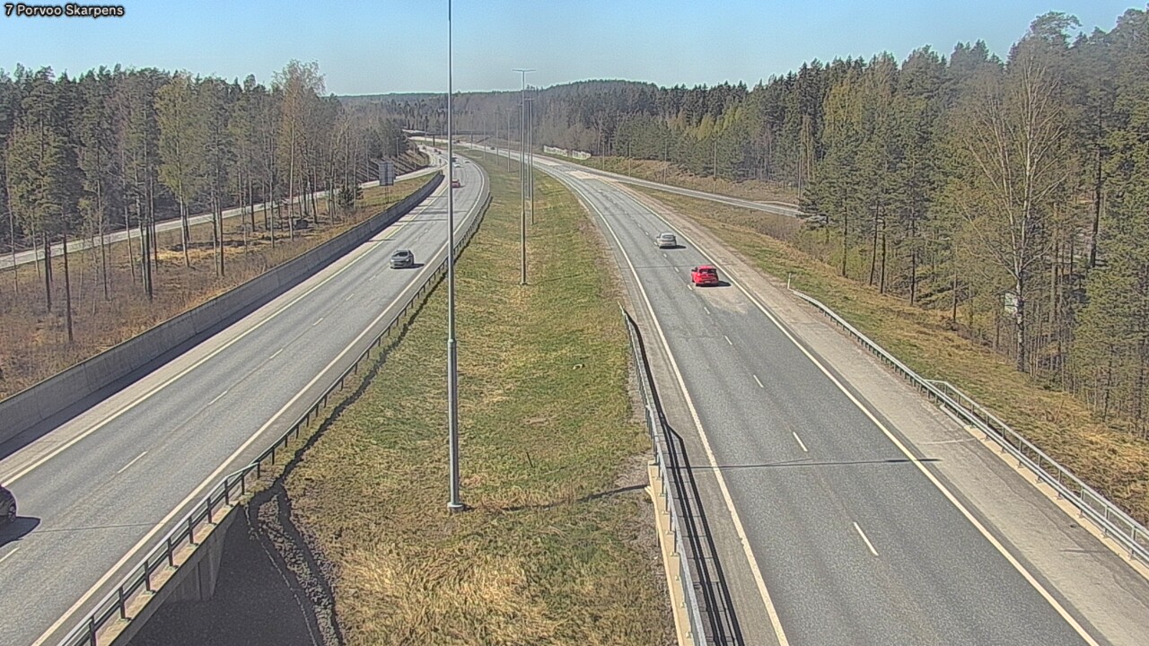 Weather Camera Image Road 7 Porvoo Skarpens, Porvoo, Uusimaa