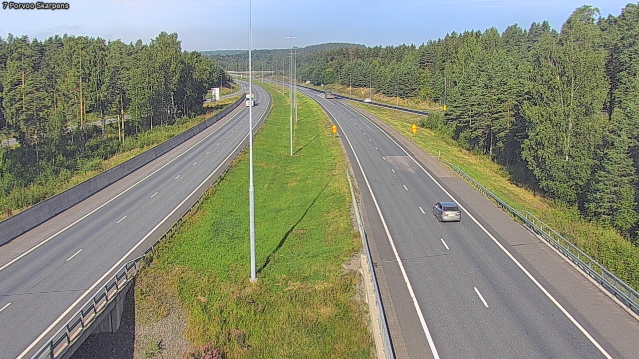 Weather Camera Image Väg 7 Borgå Skarpens, Porvoo, Uusimaa