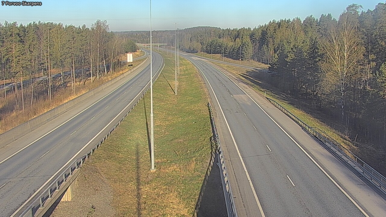 Weather Camera Image Road 7 Porvoo Skarpens, Porvoo, Uusimaa