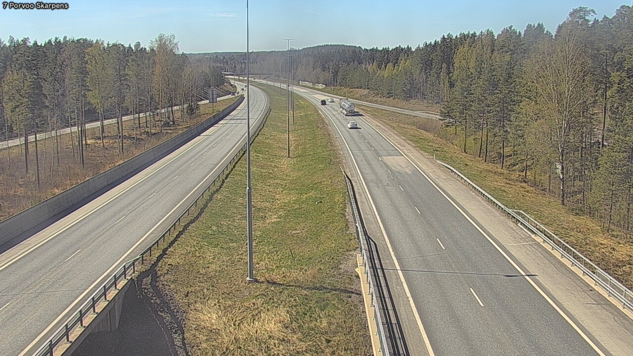 Weather Camera Image Road 7 Porvoo Skarpens, Porvoo, Uusimaa