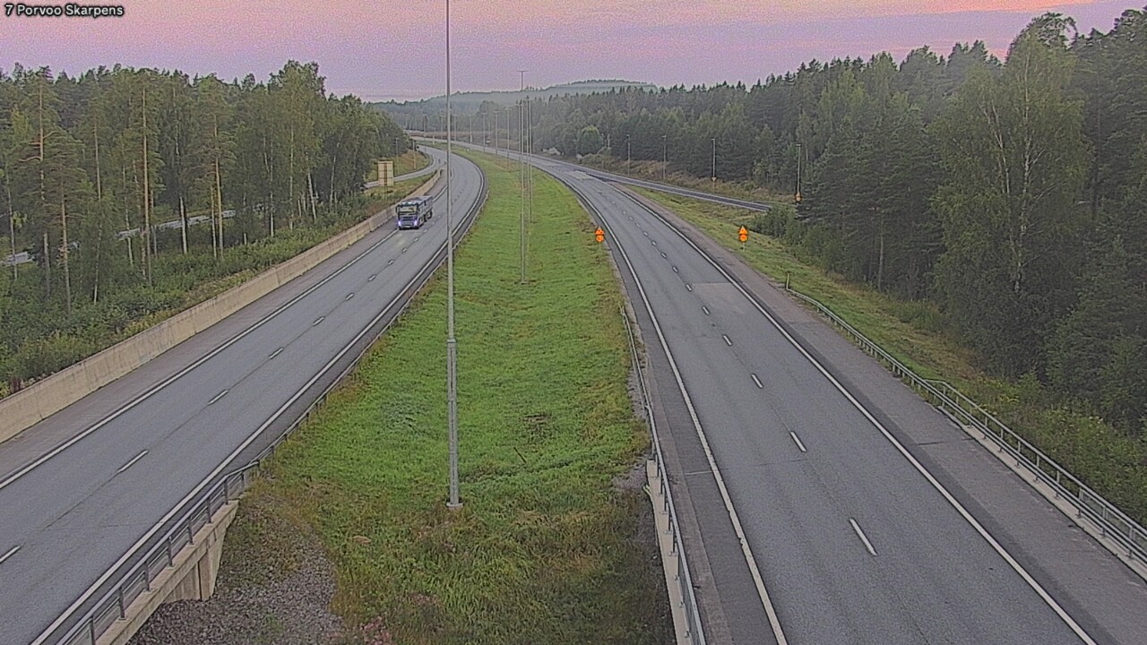 Weather Camera Image Road 7 Porvoo Skarpens, Porvoo, Uusimaa