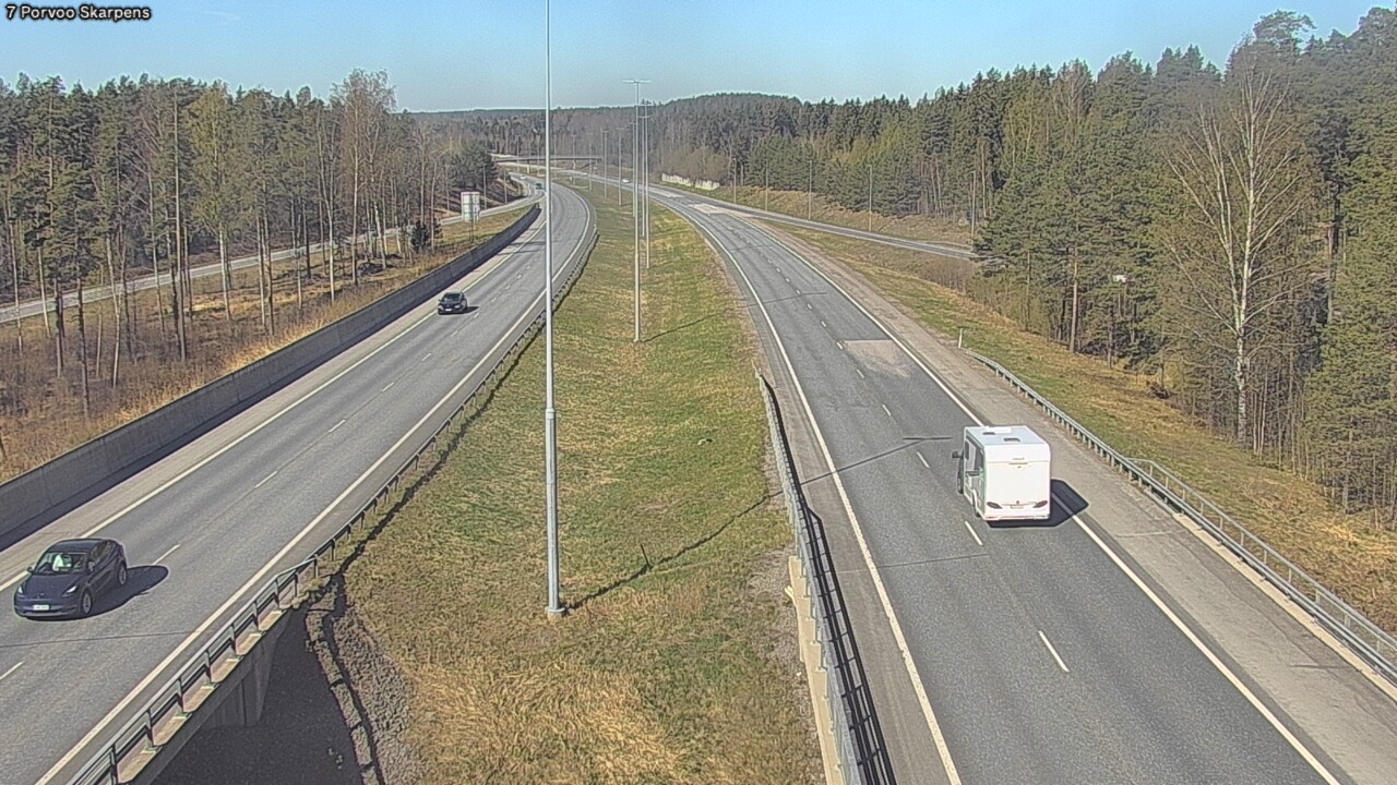 Weather Camera Image Road 7 Porvoo Skarpens, Porvoo, Uusimaa