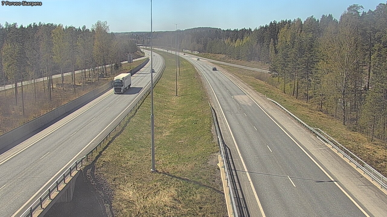 Weather Camera Image Road 7 Porvoo Skarpens, Porvoo, Uusimaa