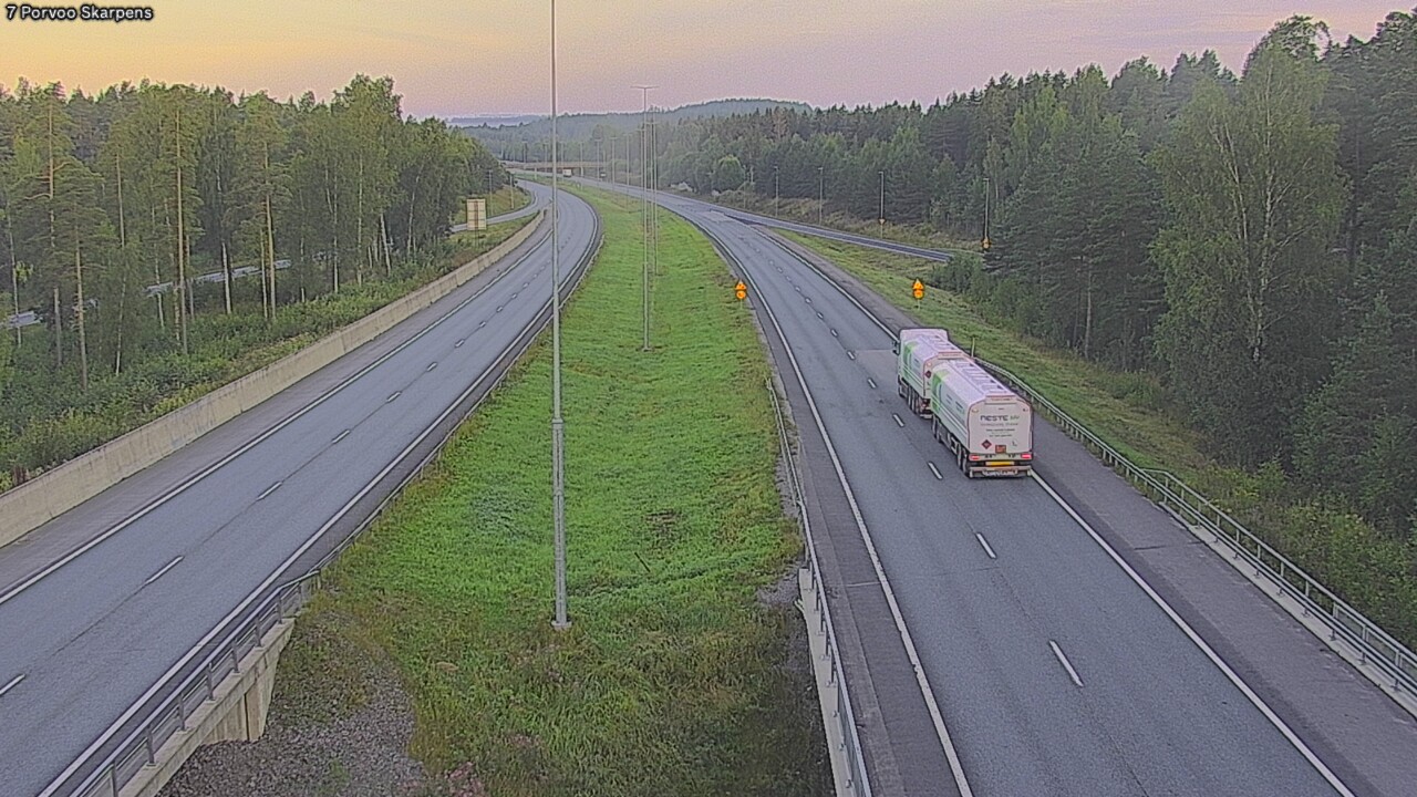 Weather Camera Image Road 7 Porvoo Skarpens, Porvoo, Uusimaa