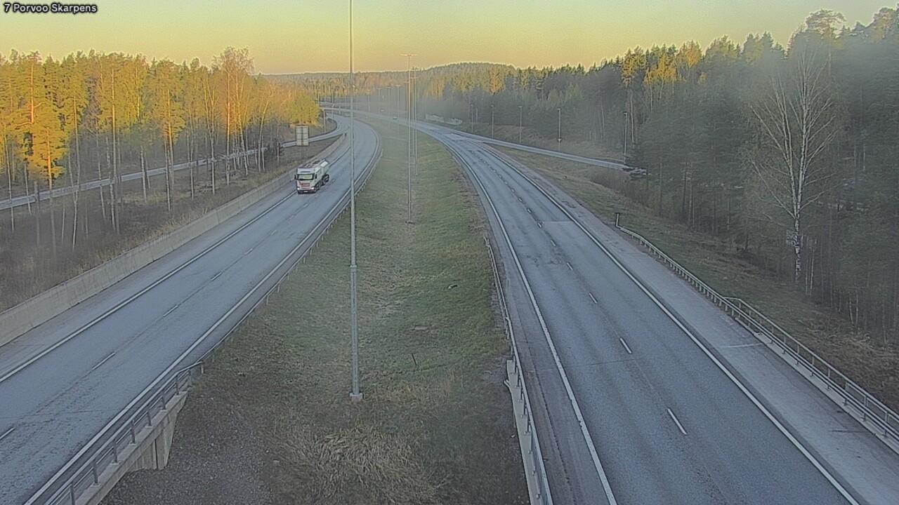 Weather Camera Image Road 7 Porvoo Skarpens, Porvoo, Uusimaa