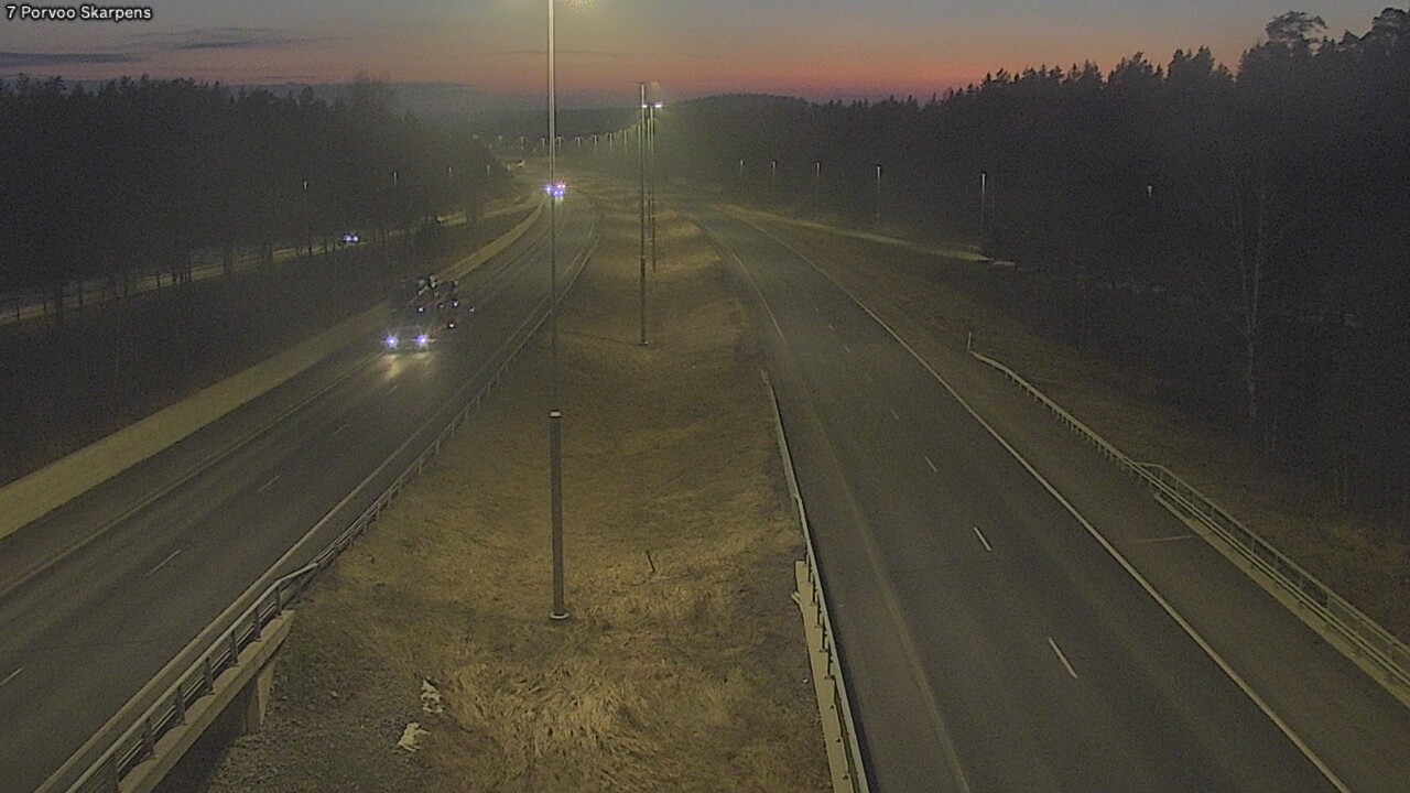 Weather Camera Image Road 7 Porvoo Skarpens, Porvoo, Uusimaa