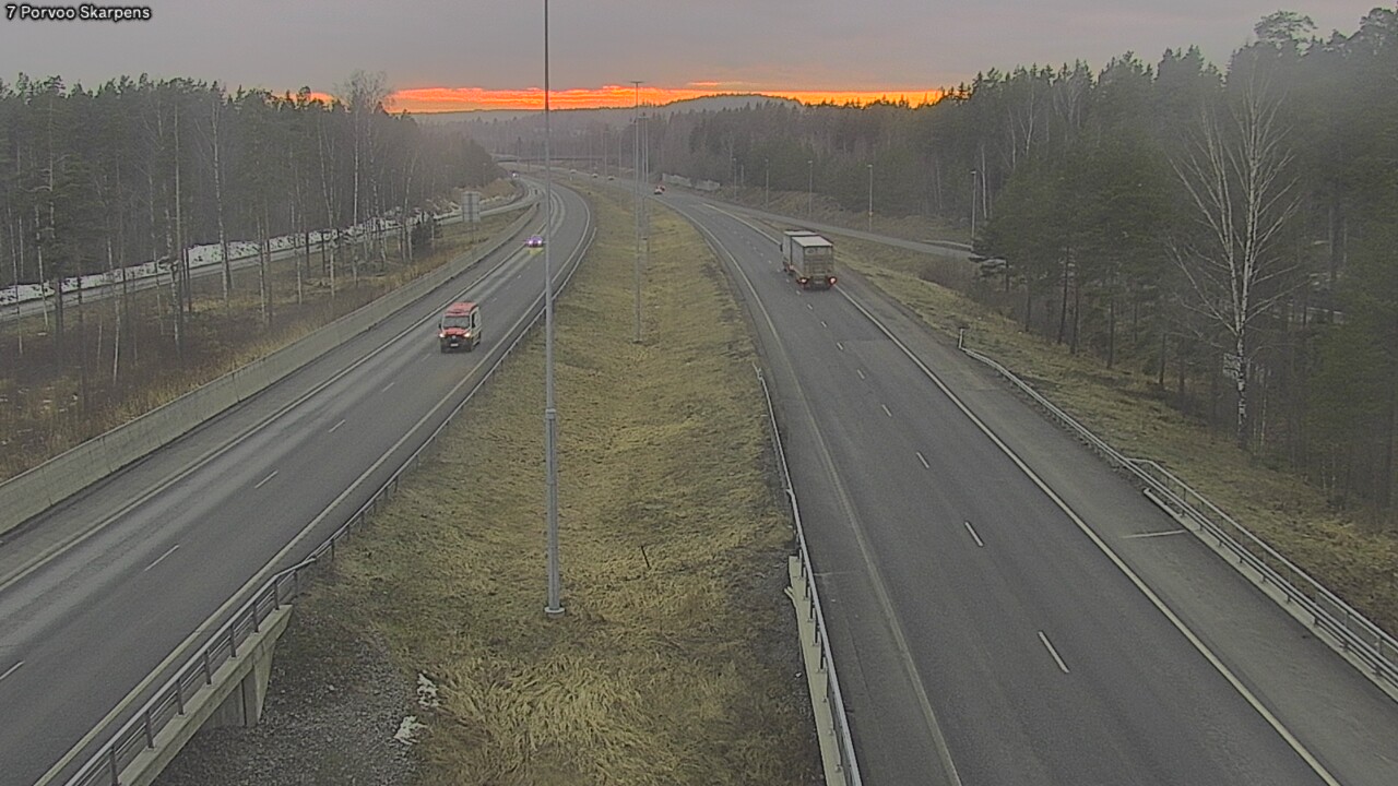 Weather Camera Image Road 7 Porvoo Skarpens, Porvoo, Uusimaa
