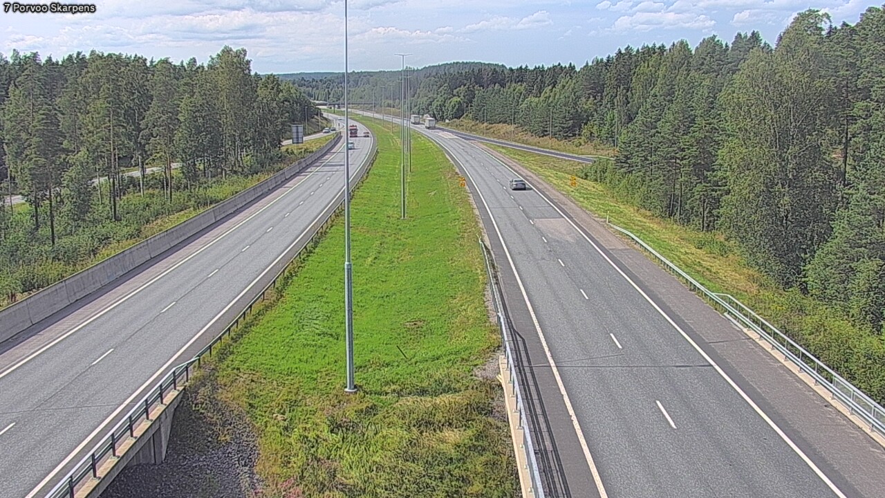 Weather Camera Image Road 7 Porvoo Skarpens, Porvoo, Uusimaa