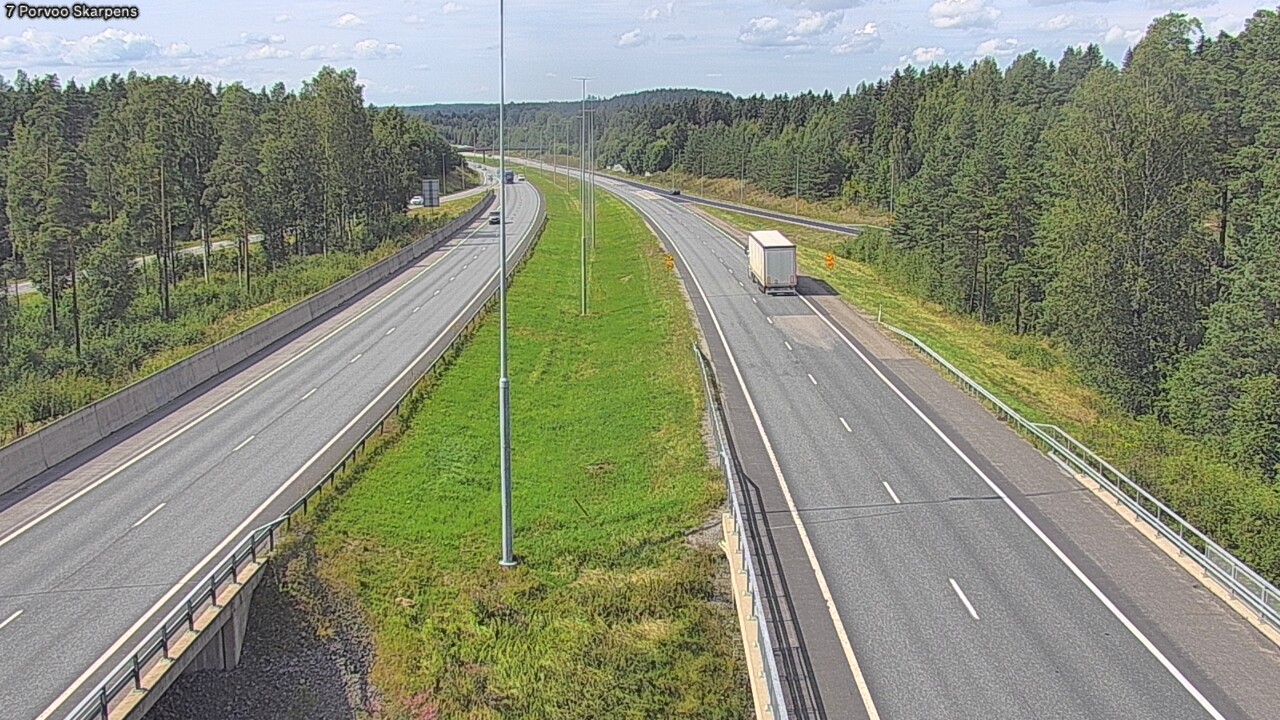 Weather Camera Image Road 7 Porvoo Skarpens, Porvoo, Uusimaa