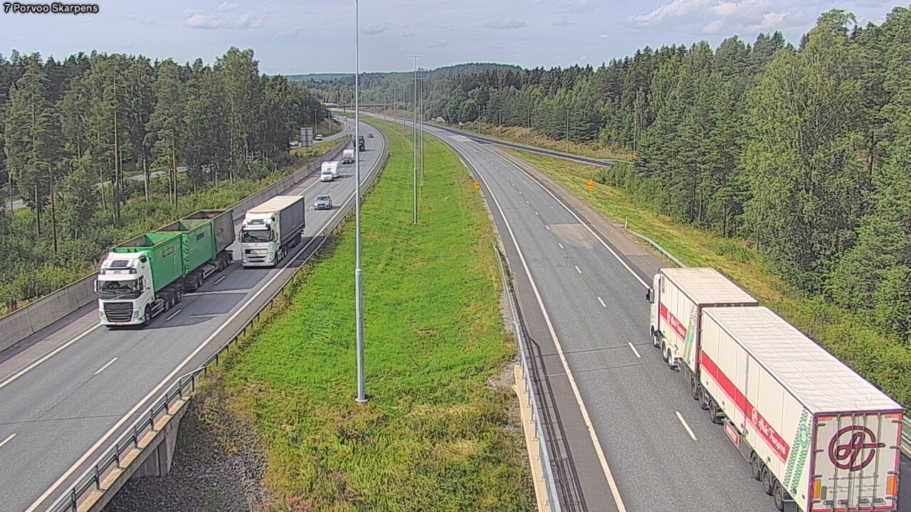 Weather Camera Image Road 7 Porvoo Skarpens, Porvoo, Uusimaa