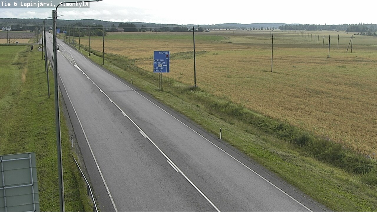 Weather Camera Image Road 6 Lapinjärvi, Kimonkylä, Lapinjärvi, Uusimaa