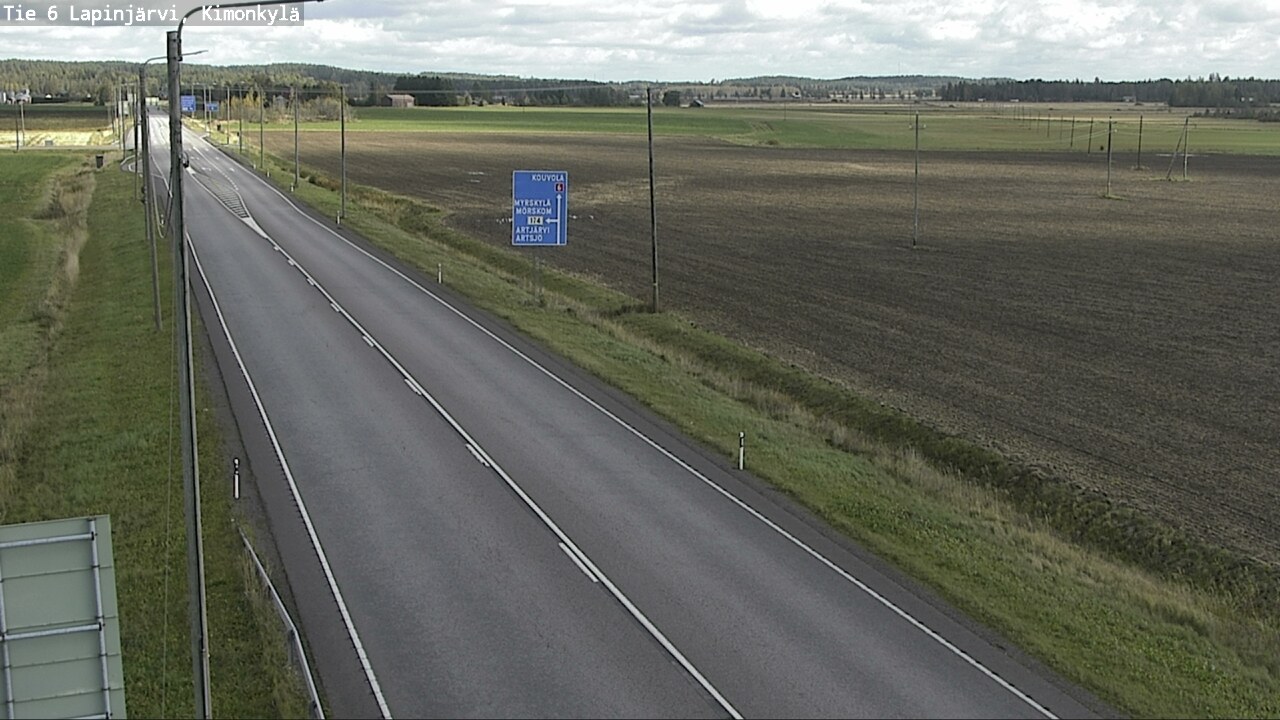 Weather Camera Image Road 6 Lapinjärvi, Kimonkylä, Lapinjärvi, Uusimaa