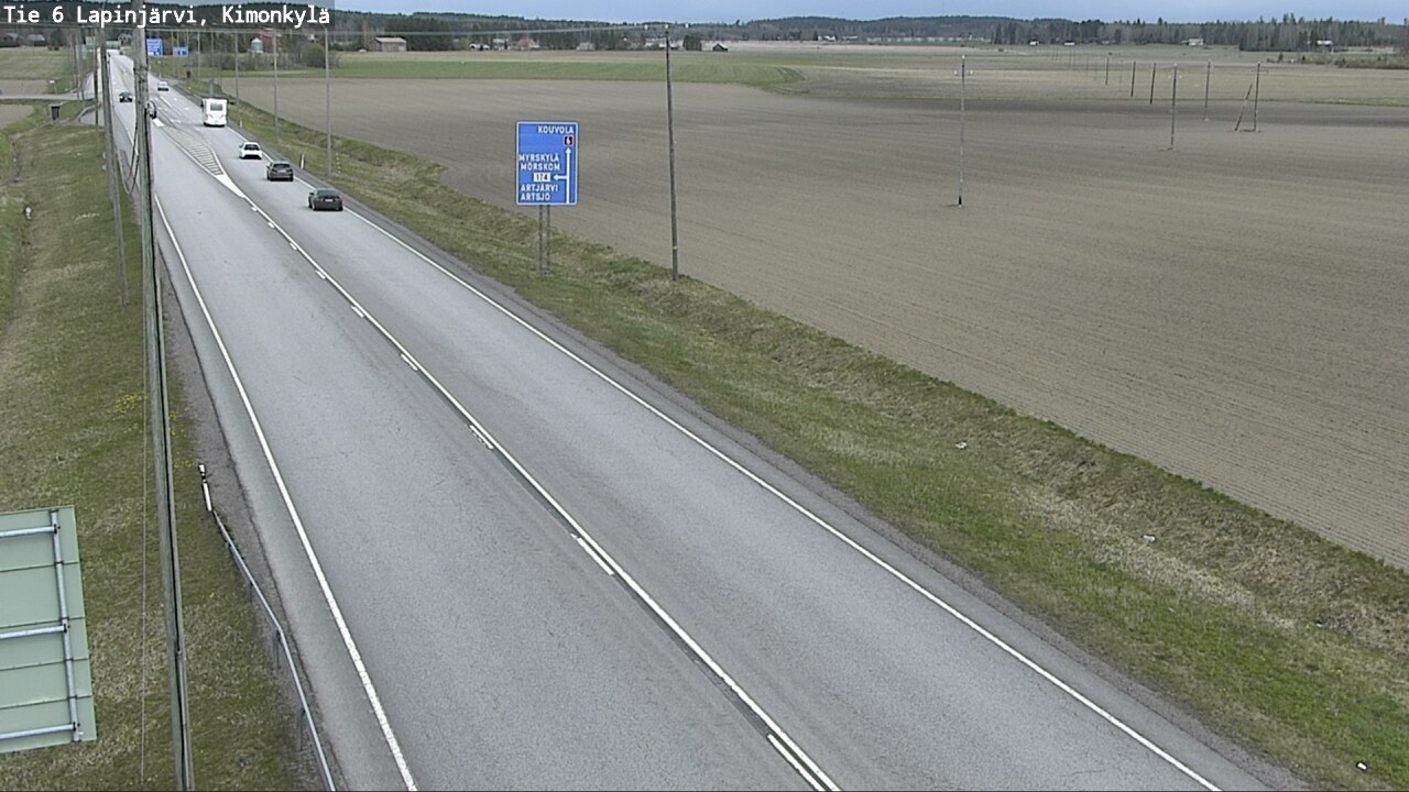 Weather Camera Image Road 6 Lapinjärvi, Kimonkylä, Lapinjärvi, Uusimaa