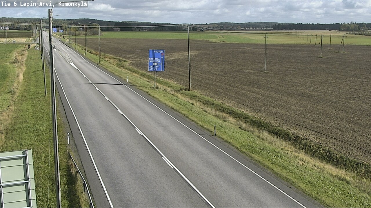Weather Camera Image Road 6 Lapinjärvi, Kimonkylä, Lapinjärvi, Uusimaa