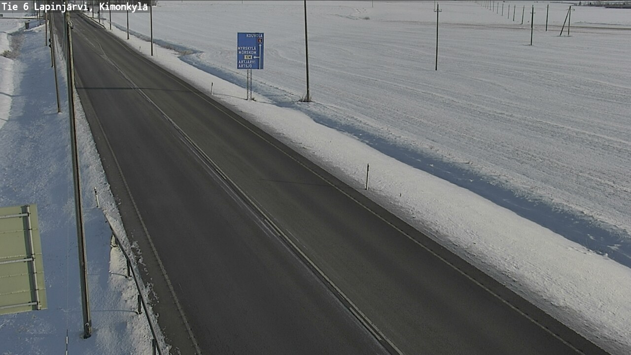 Weather Camera Image Road 6 Lapinjärvi, Kimonkylä, Lapinjärvi, Uusimaa